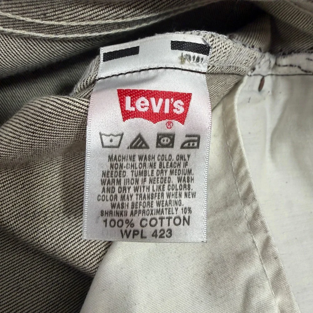 Vintage Levis 501xx Jeans Men 42x32 Brown Denim Button Fly 2005 Western Straight